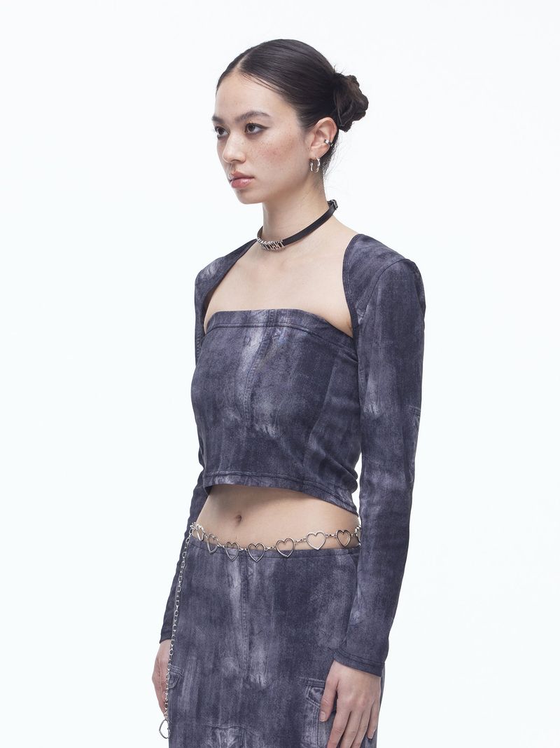 DILETTANTISME(ディレッタンティズム)の「Denim Mesh Bolero (BK)()」