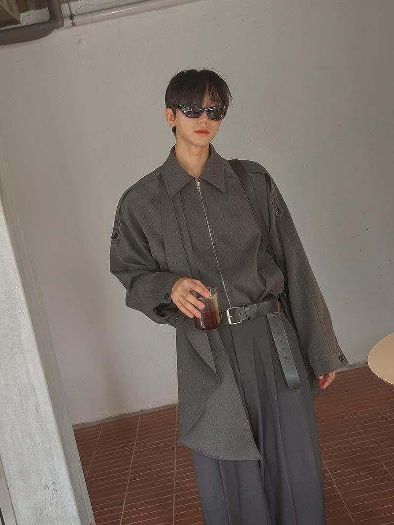 ASCLO Scarf Trench Jacket (2color)