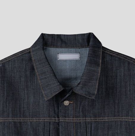 Friendly Pintuck Trucker Denim Jacket