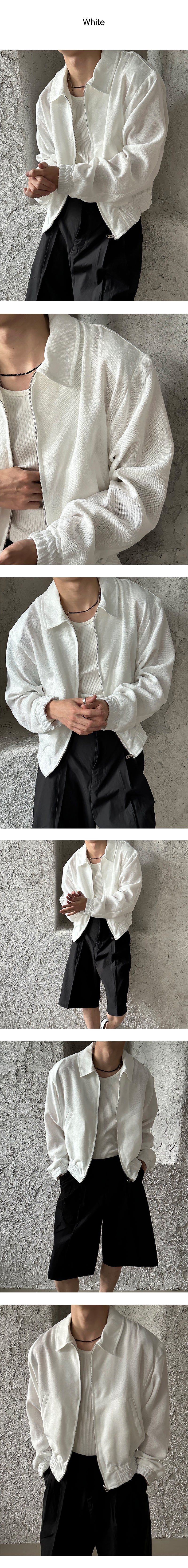 [S/S] Linen crop blouson jacket (3color)