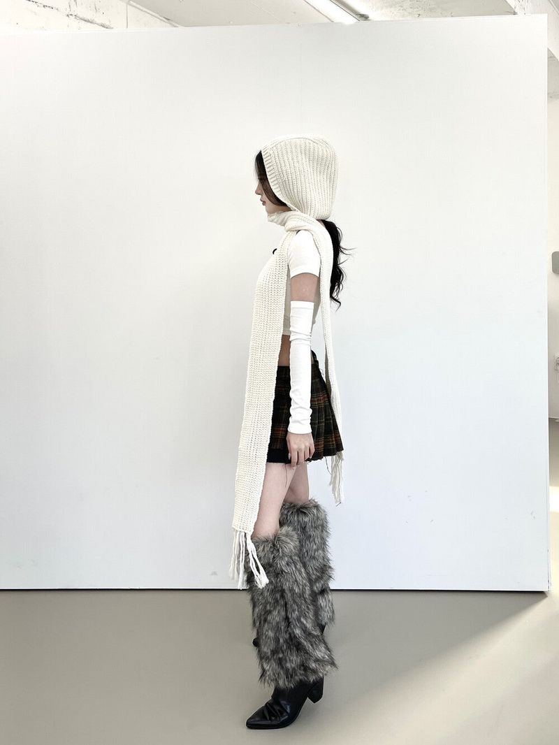 1120. Knit hood muffler (3color)