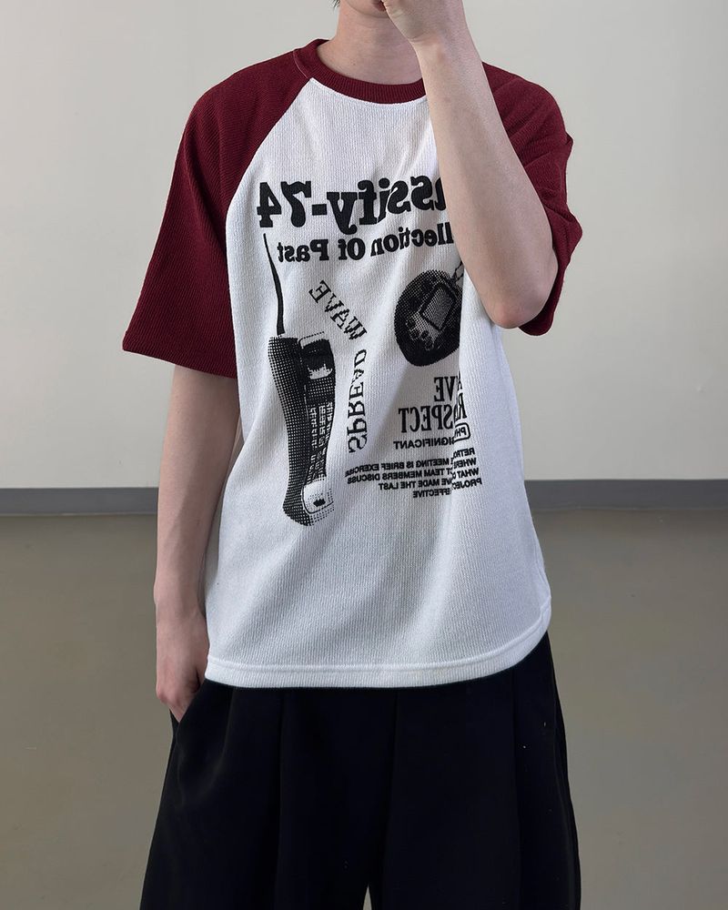 Ragiv Graphic Raglan Knit Short Sleeve