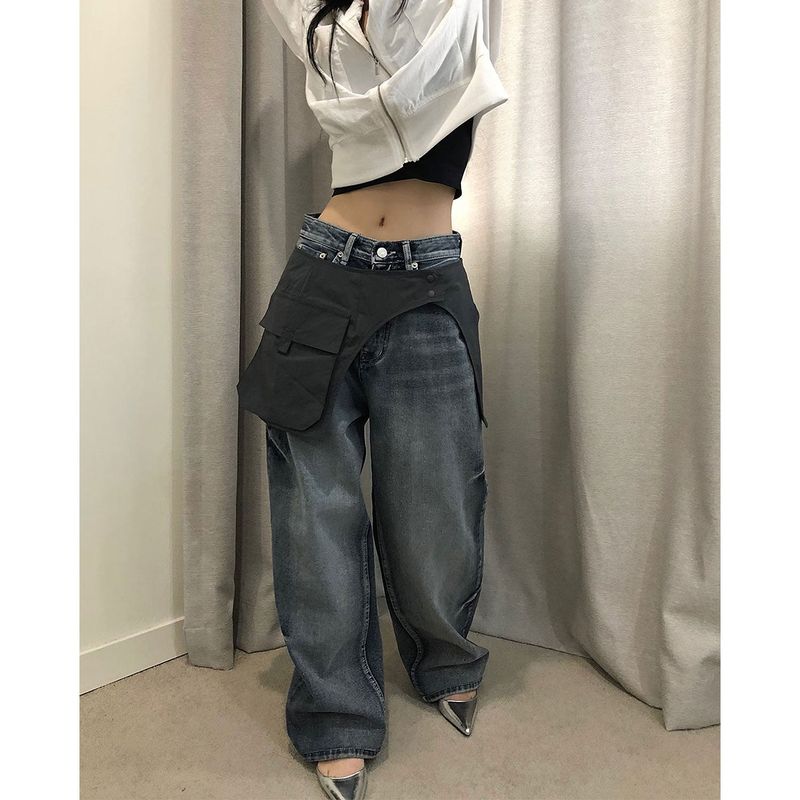 Wave Nylon Layered Skirt