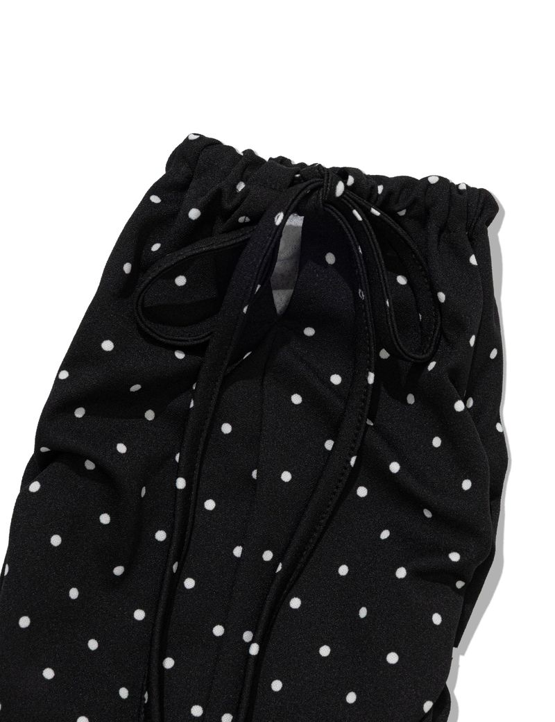 DOT SHIRRING LEG WARMER(BLACK)