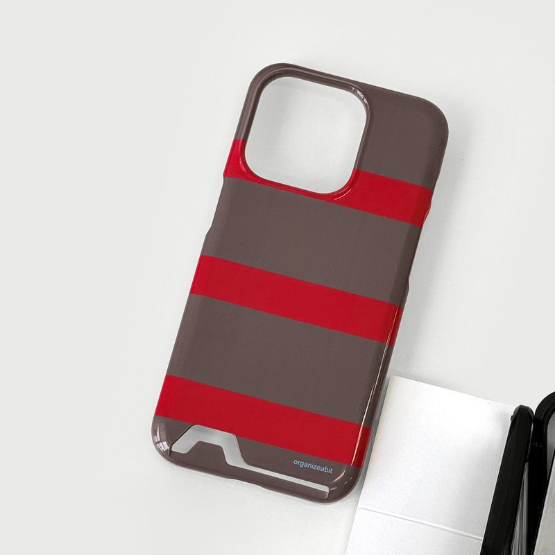 stripe phone case (red)