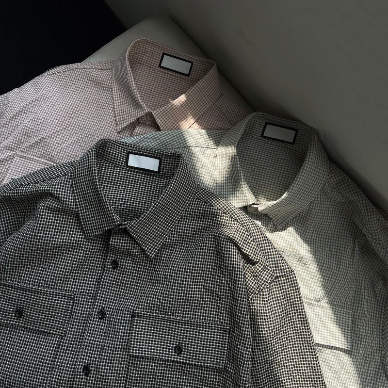 SK Double Cropped Checkered Shirt (3 colors)