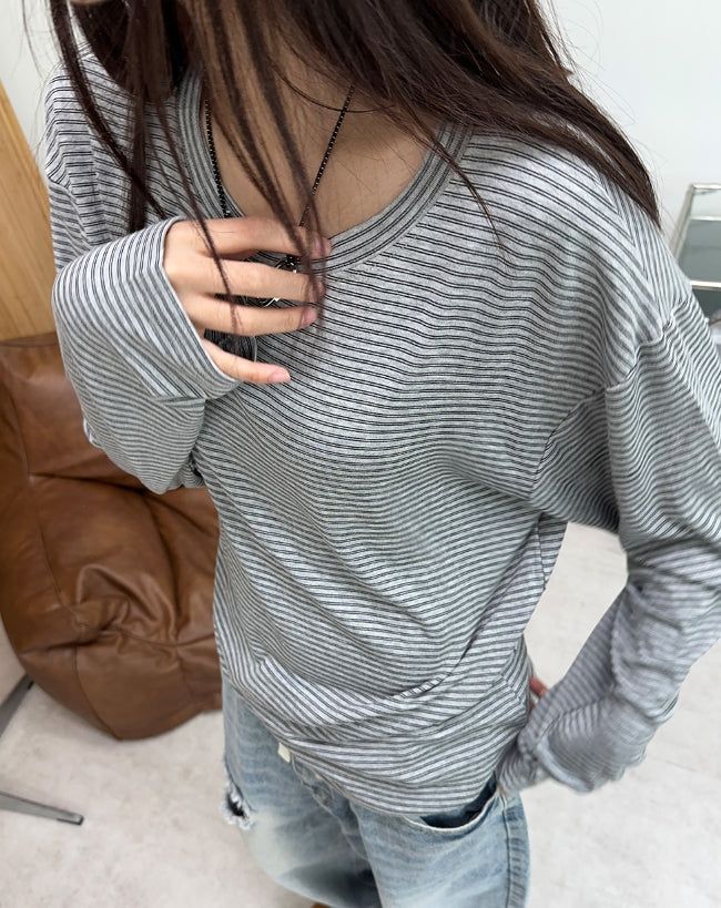 Aaron Loose Fit Striped Long Sleeve