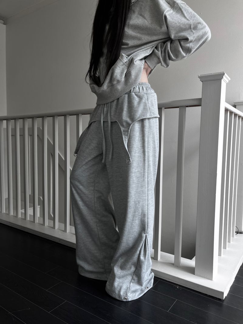D-ring snap wide pants (2color)