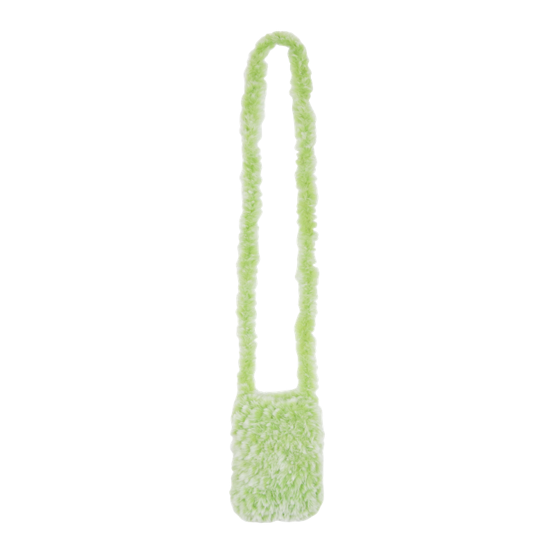 KNITTING FUR BAG_GREEN