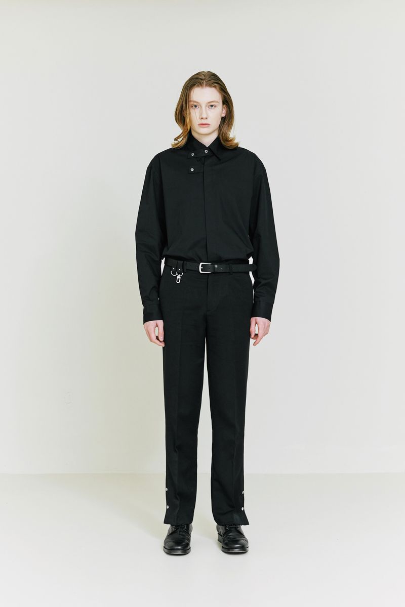 Collar Strap Shirt black