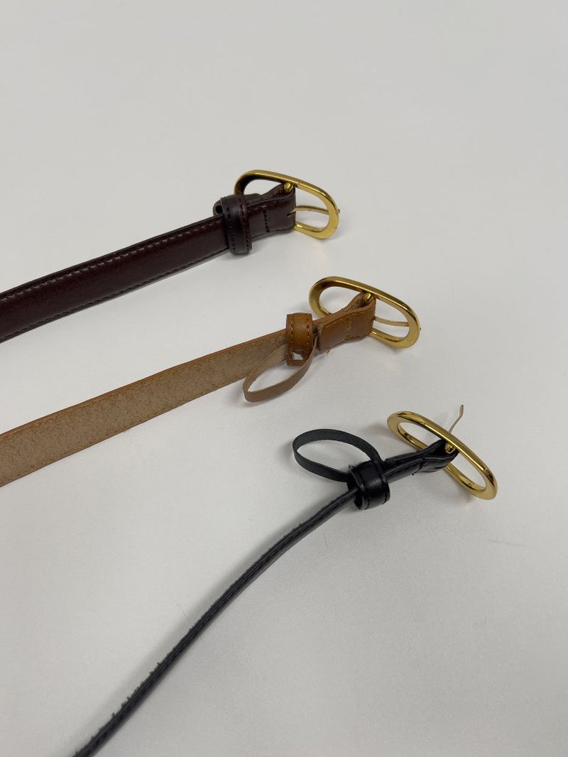 [25mm] Cowhide Round Belt