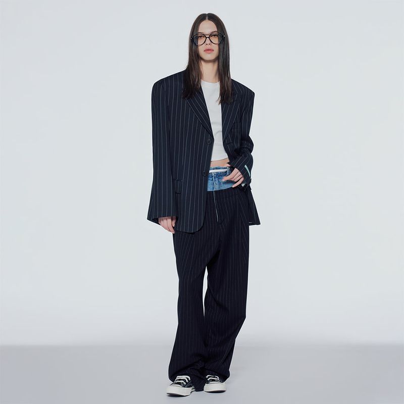 Oversized single-breasted jacket