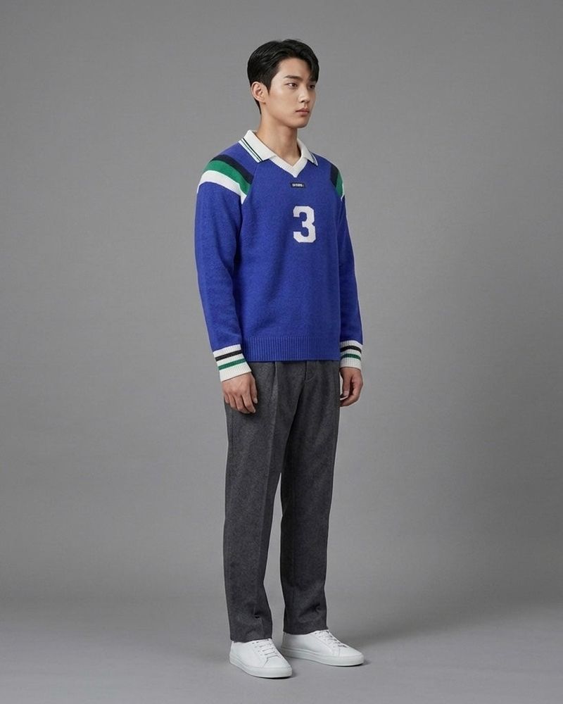  Blue Collar V-Neck Knit