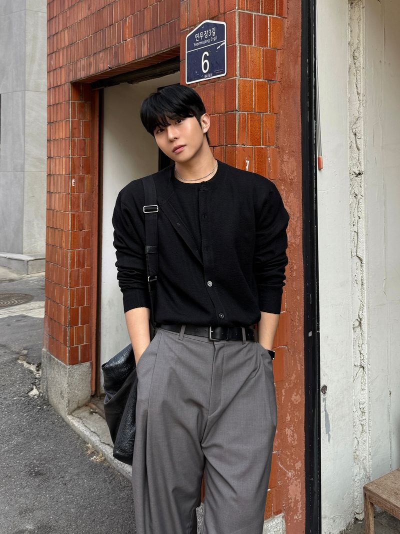 Doom knit layered cardigan
