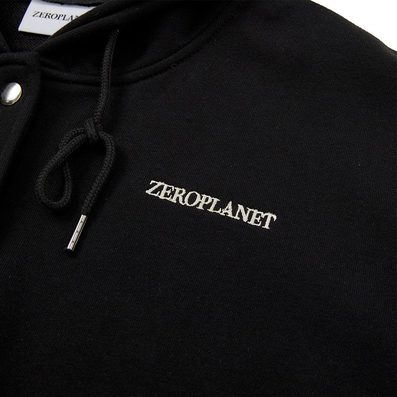 ベースボールフードジャケット/Baseball Hoodie Jacket [BLACK]