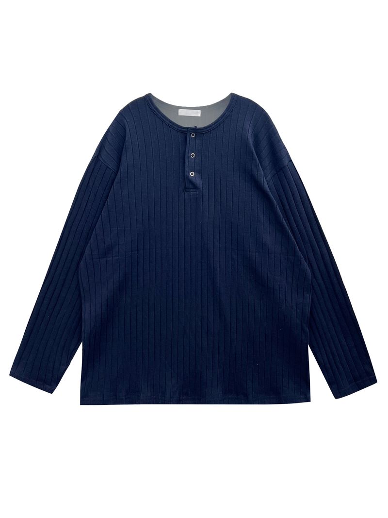 simple line henry neck long-sleeve 3C