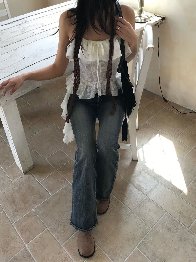 Bridget Gradient Washing Bootcut Denim Pants