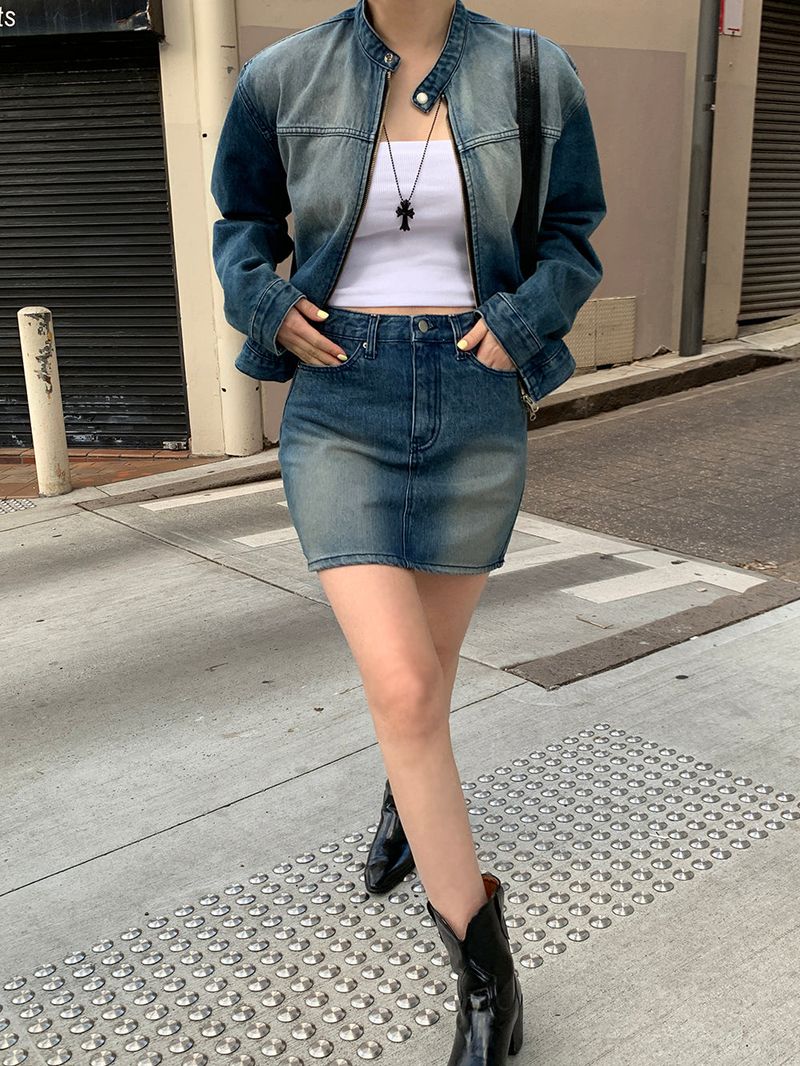 [MADE] Dune Y2K denim mini skirt