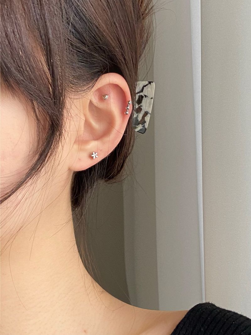 [4 set] mini heart ball piercing set