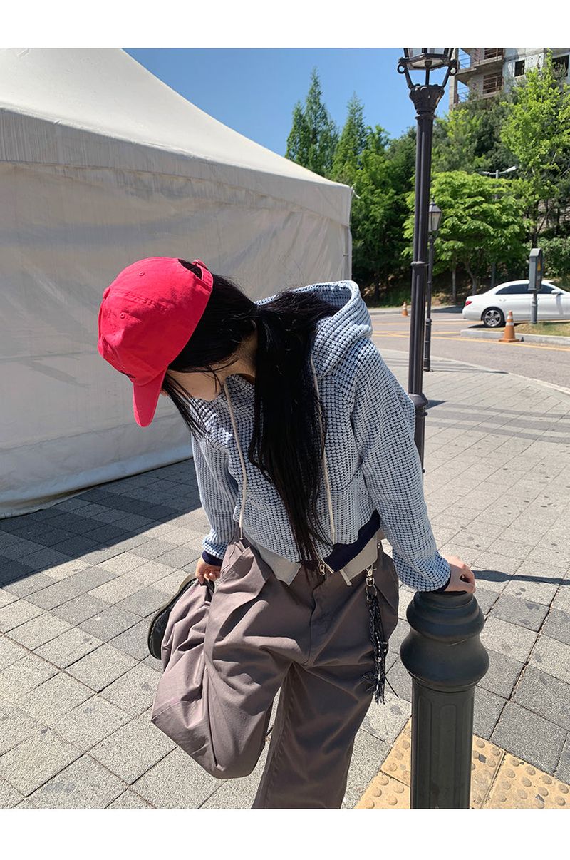 WAFFLE HOOD ZIP-UP (2C)