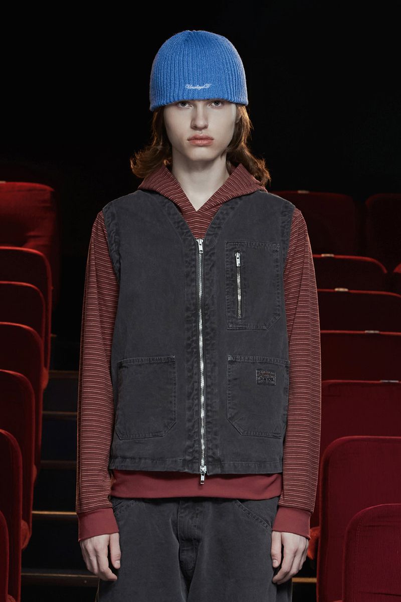 UNALLOYED（アナロイド）の「DYED ZIP CARGO VEST / CHARCOAL（Tops）」