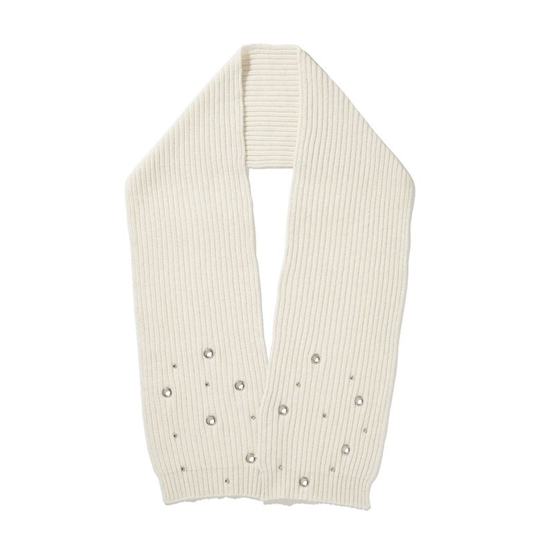(DUC) Eyelet Stud Muffler White