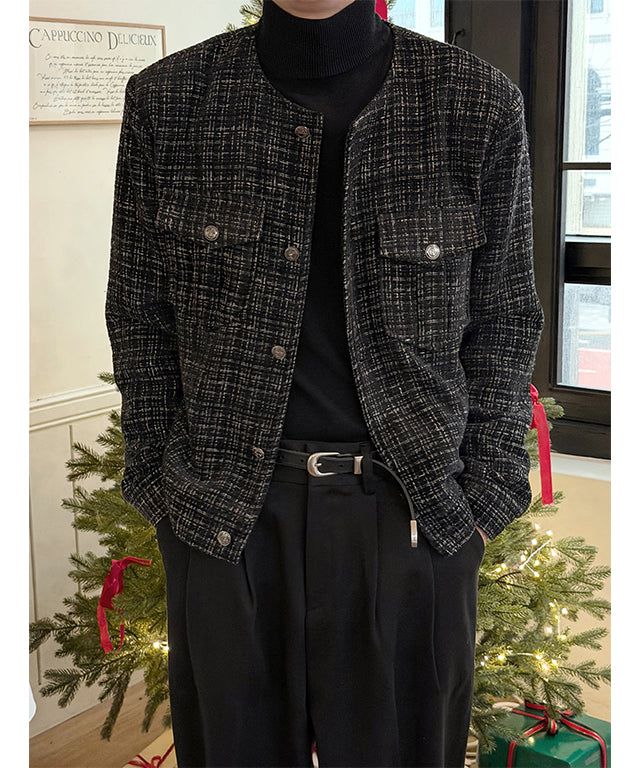 LAURANT（ロラン）の「[F/W] Black line tweed jacket(2color)（Jackets/Outerwear）」