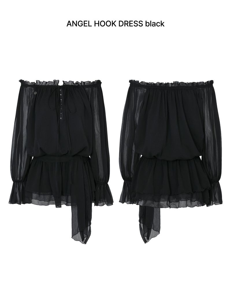 ANGEL HOOK DRESS black
