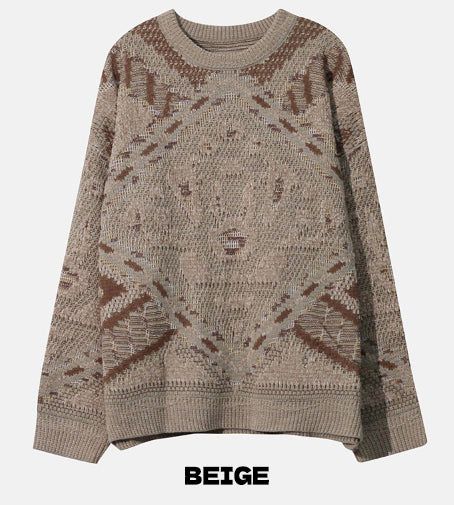 Lion Vintage Knit Long Sleeve T-shirt