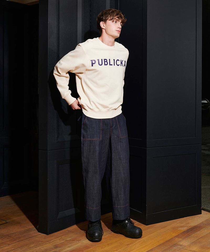 [UNISEX]PUBLICKA LOGO SWEATSHIRT_IVORY