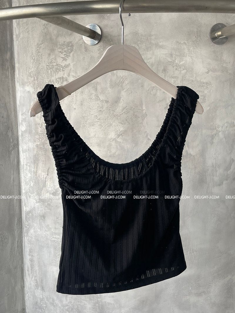 Eyelet Homewear Shirring Sleeveless