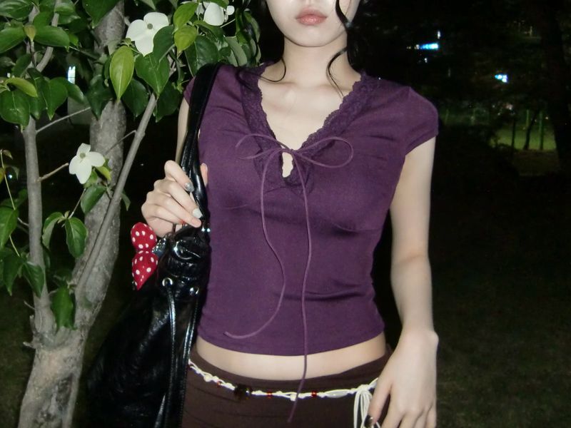 Vintage Rose Puff Top