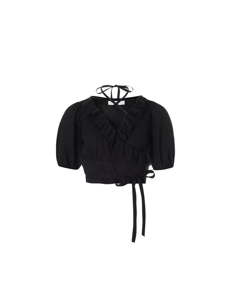 Rosie wrap blouse (Black)