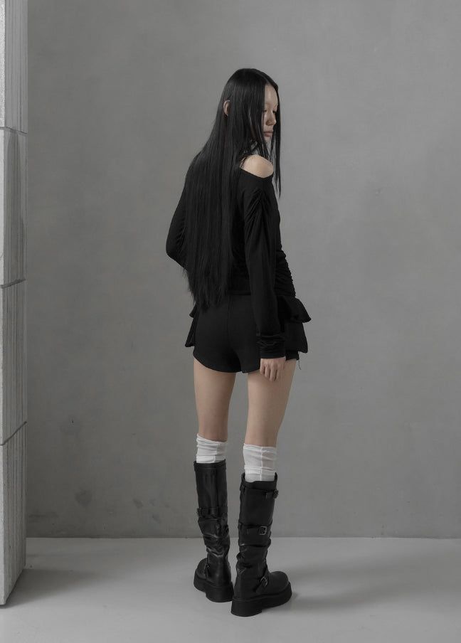 26SS★ [mnem] リングパネルボートネックトップ