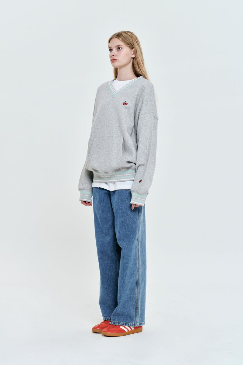 CHERRY BASIC NAPPING DENIM PANTS [BLUE]