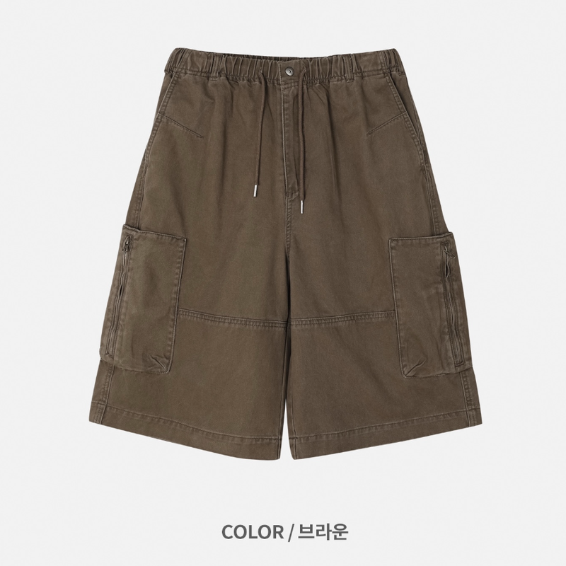 zipper bermuda cargo pants