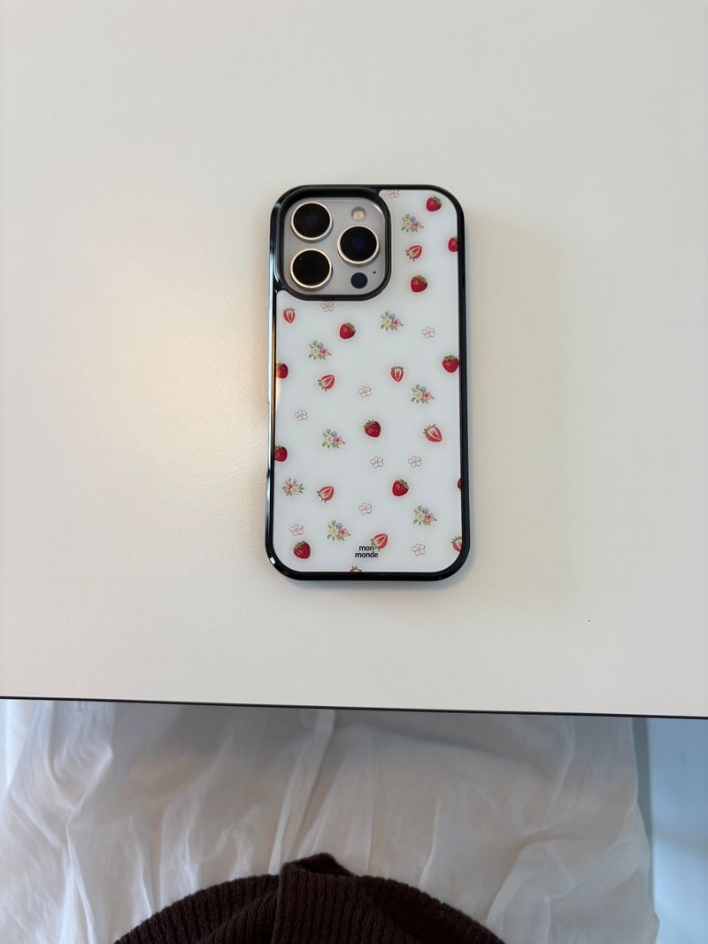 strawberry flower phone case