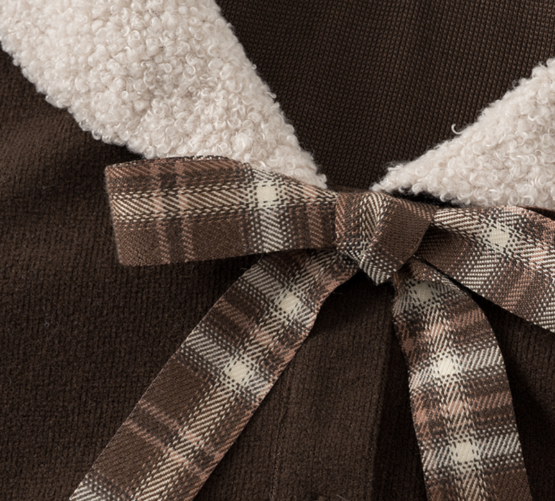 Elin Fur Collar Ribbon Cardigan