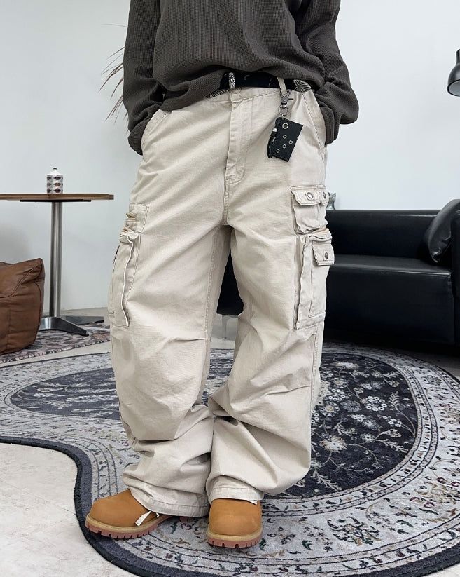 Hetin Utility Pocket Cargo Pants