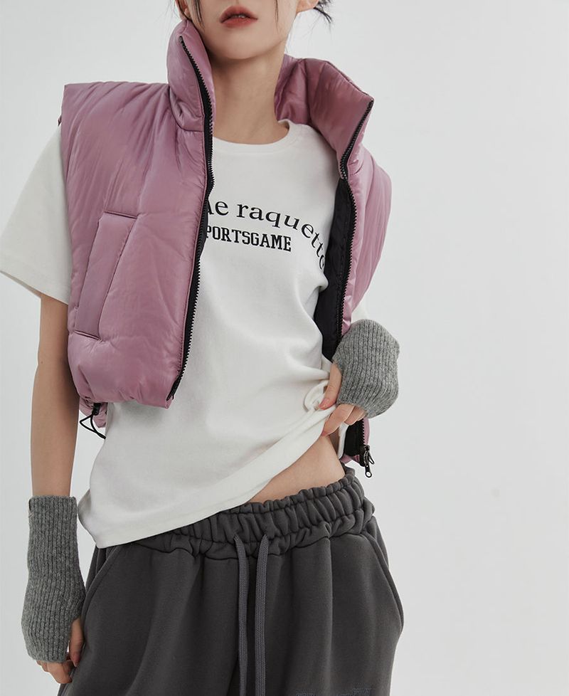 (UNISEX)グルークロップベストダウン