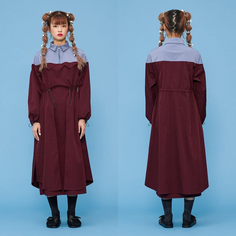 Trench One-piece [Wine Red]
