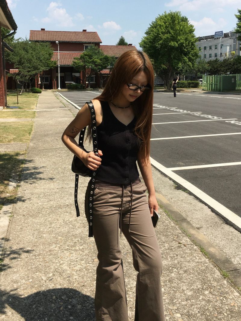 Maxi-Mix Bootcut string Elastic-Waist Pants (3c)