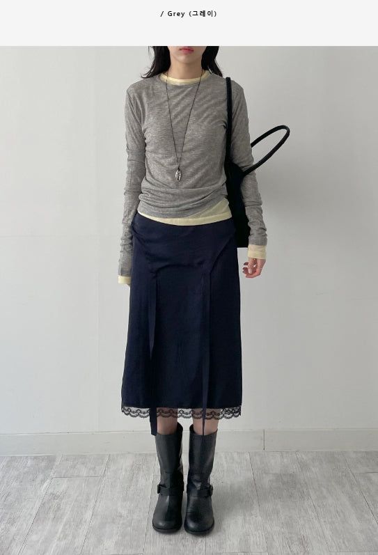 Tencel Slim See-through T-shirt