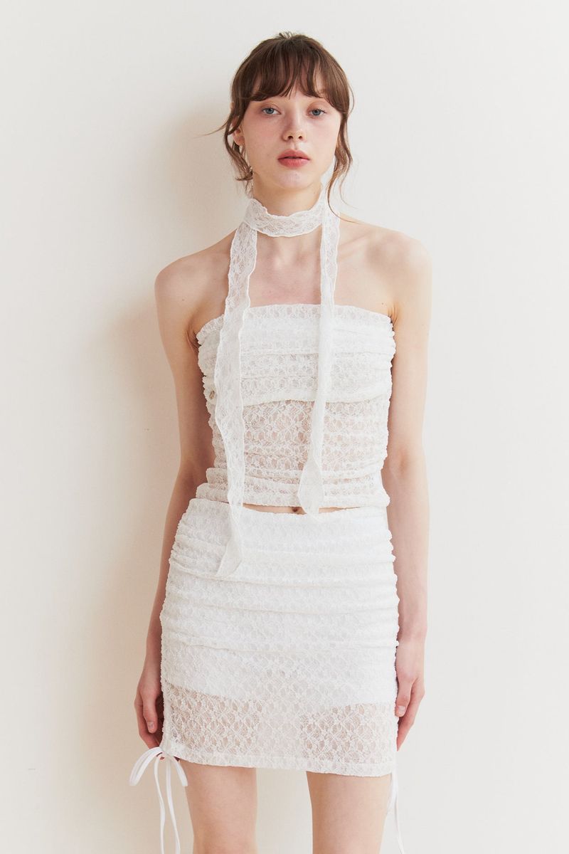 BELLA SKIRT PANTS white
