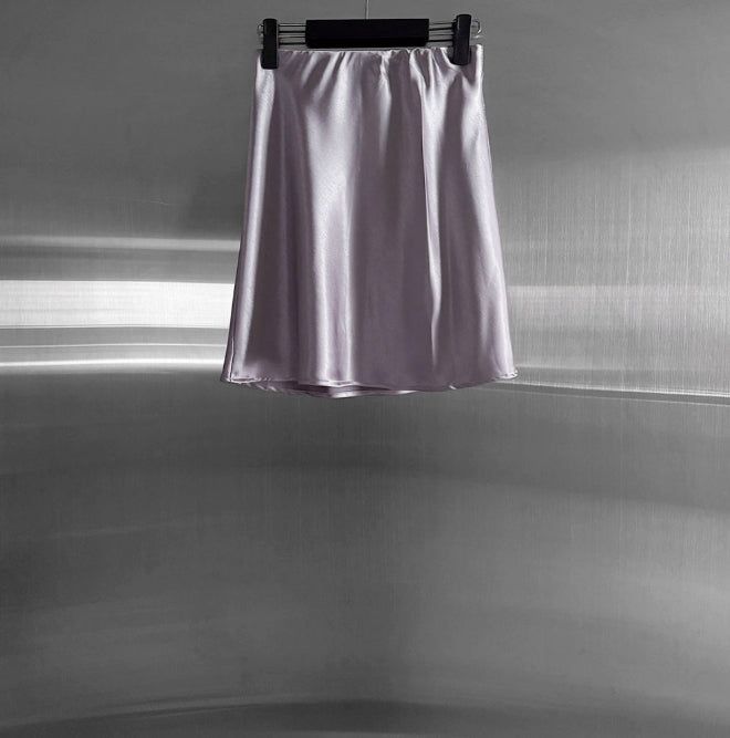 Riel Satin Midi Skirt