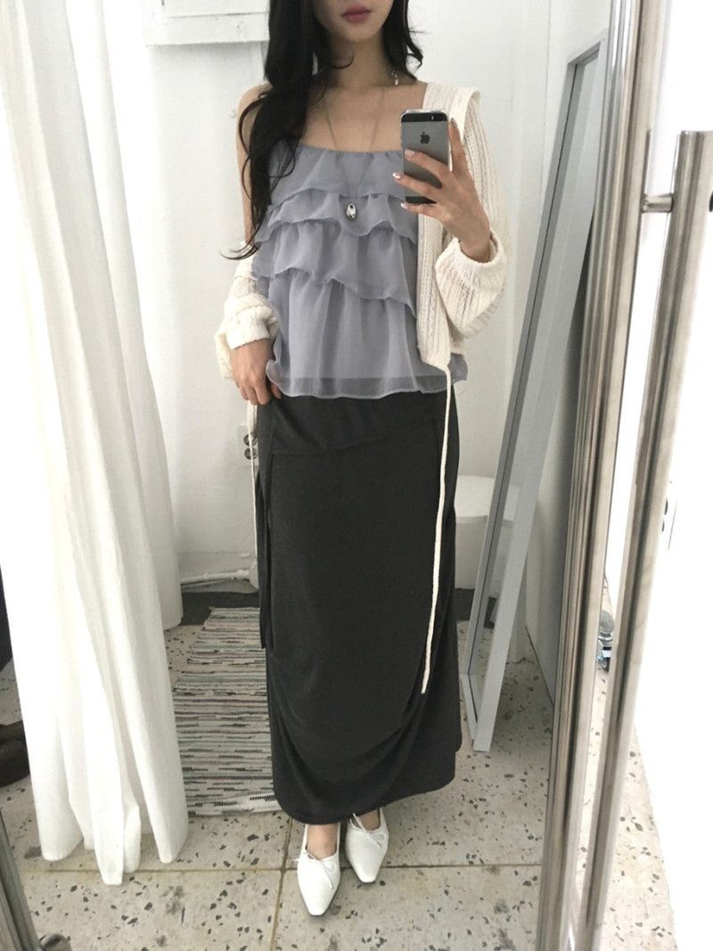 chiffon sleeveless blouse