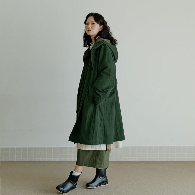 unisex rain coat khaki