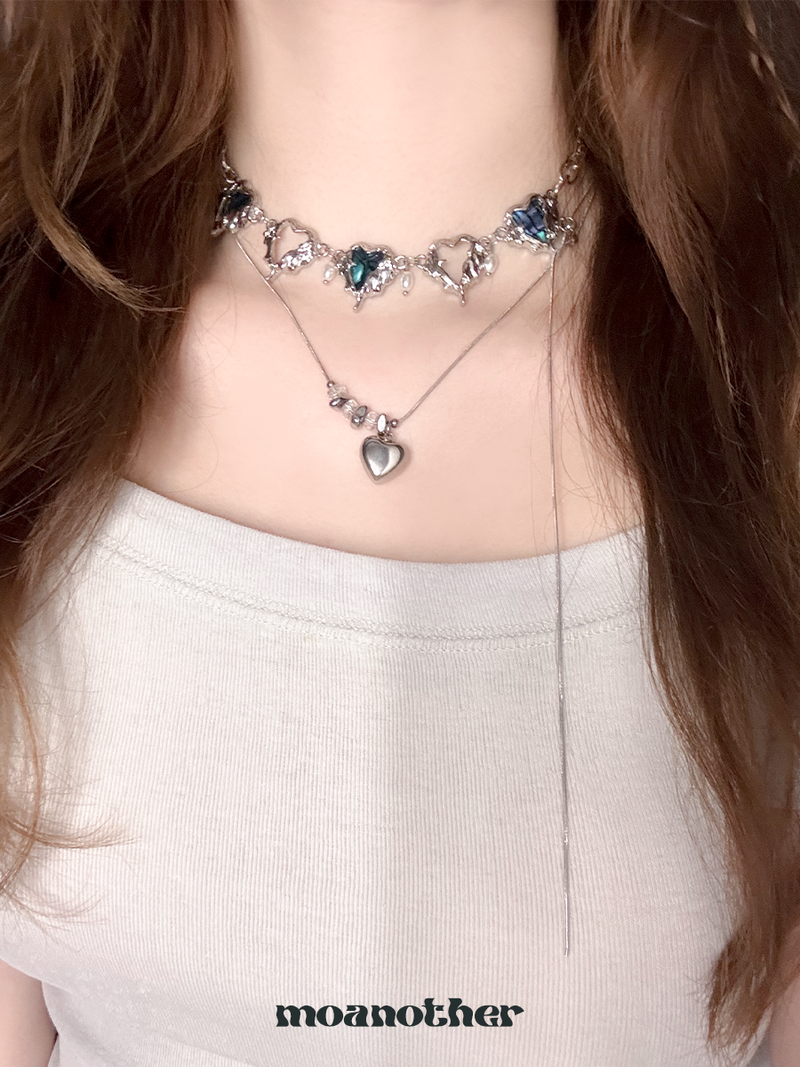 [Heart2Hearts Yuha, IDLE Minnie PIck!] Triple Heart Necklace