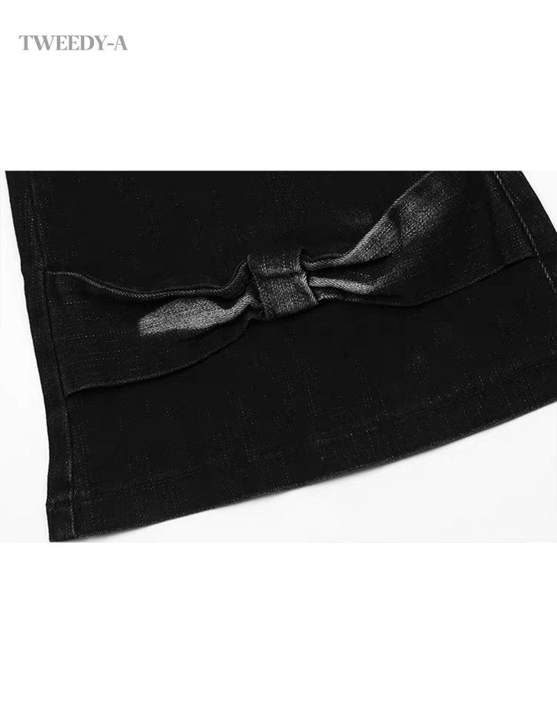 Vintage ribbon point bootcut denim