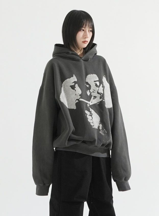 KIXI（キッシー）の「Smoking pigment overfit hoodie（Tops）」